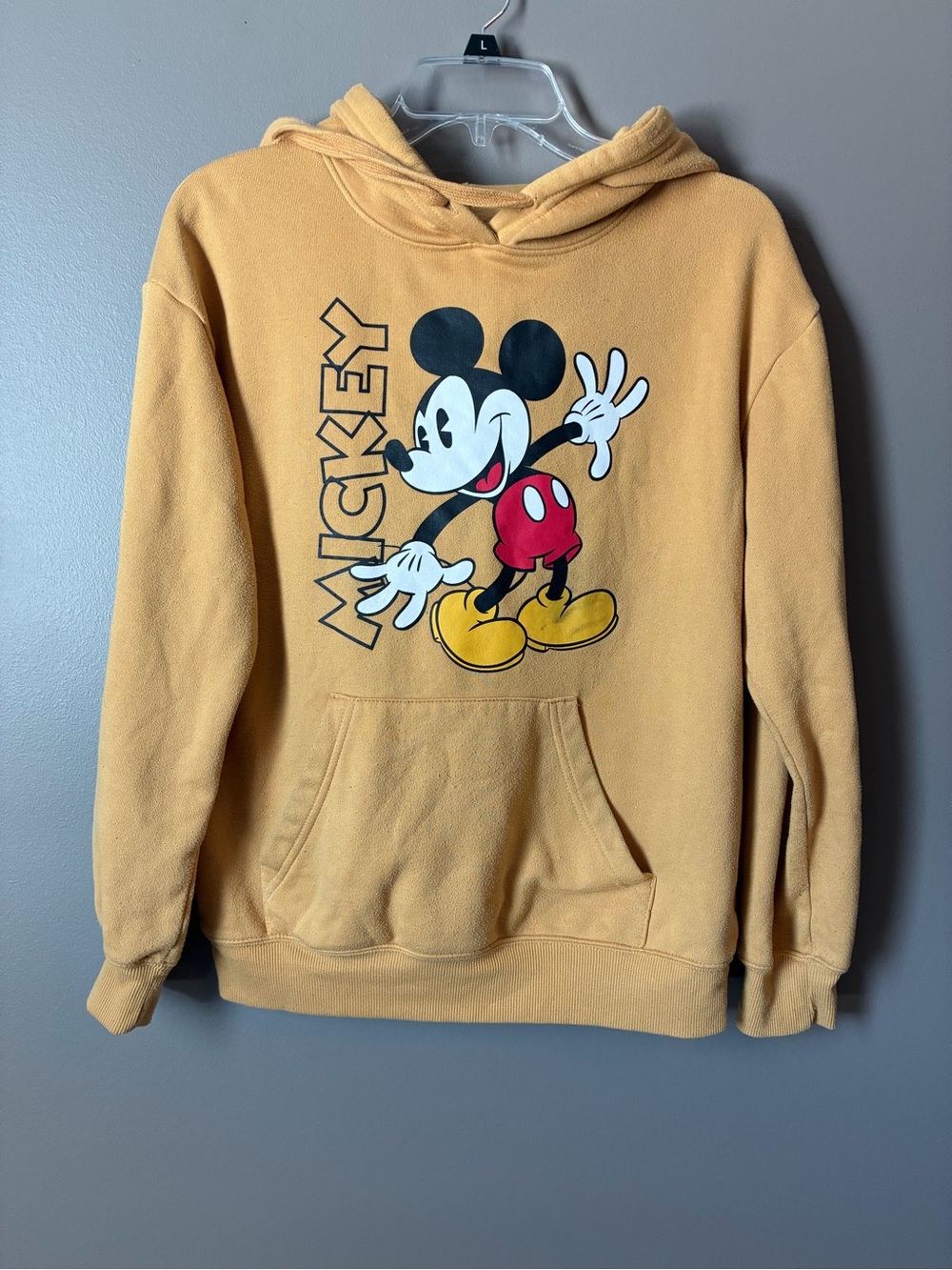 Disney Mickey Mouse Graphic Hoodie – Mustard Yellow – Women’s Size S
